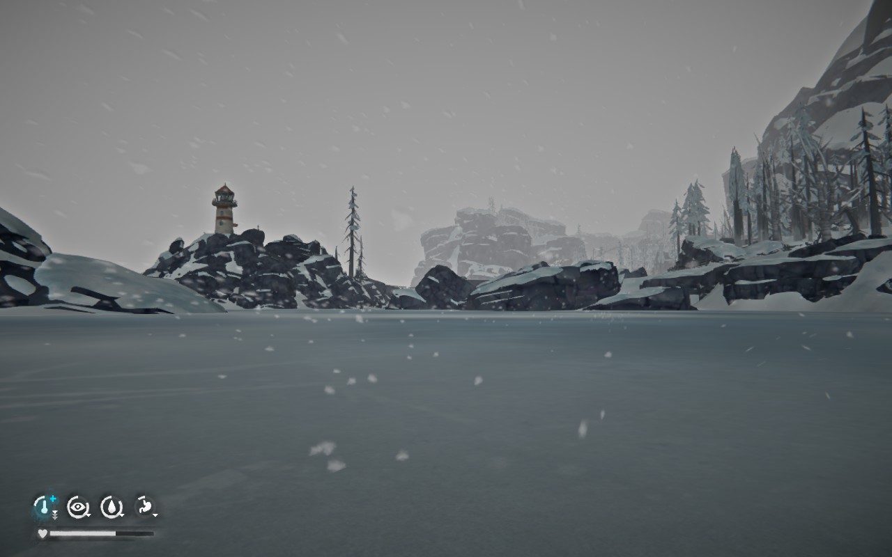 Lighthouse in the distance at Desolation Point.