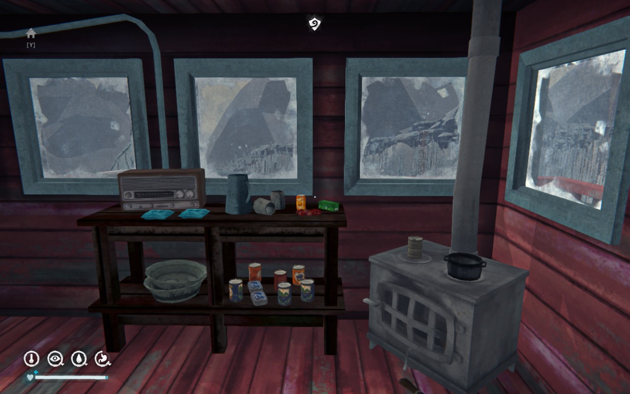 Inside the cozy fire lookout tower on stalker difficulty.