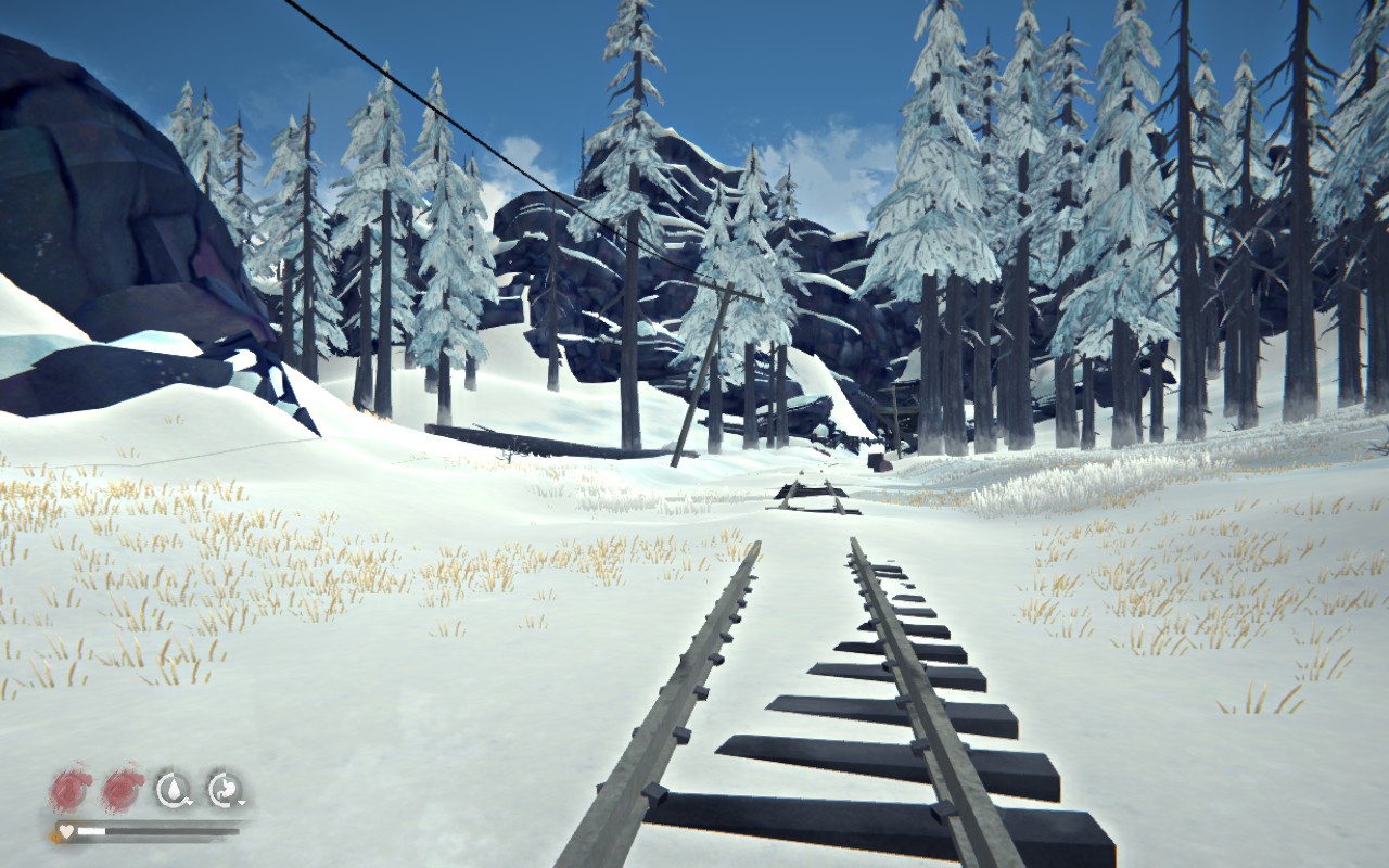 A railroad track in Forlorn Muskeg.